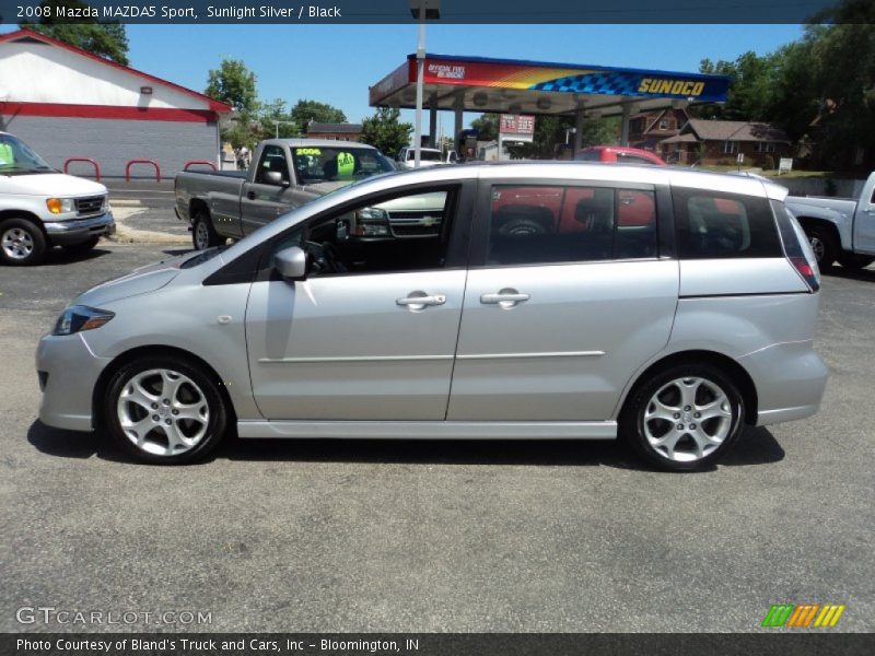 Sunlight Silver / Black 2008 Mazda MAZDA5 Sport