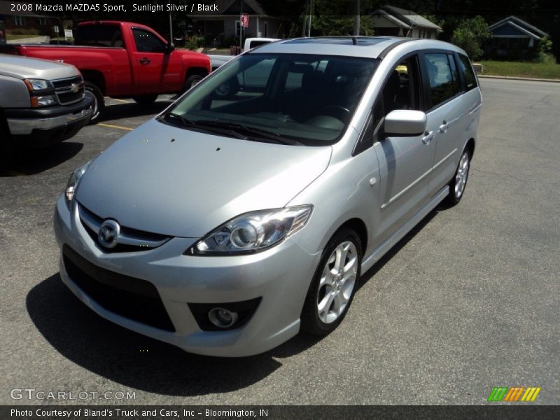 Sunlight Silver / Black 2008 Mazda MAZDA5 Sport