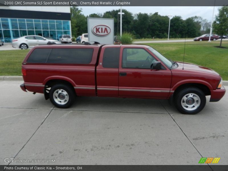 Cherry Red Metallic / Graphite 2000 GMC Sonoma SLS Sport Extended Cab