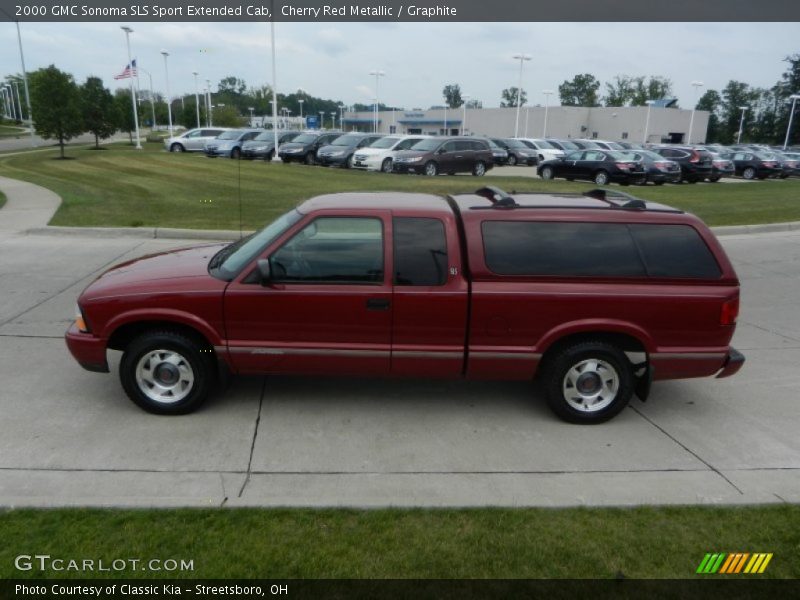 Cherry Red Metallic / Graphite 2000 GMC Sonoma SLS Sport Extended Cab