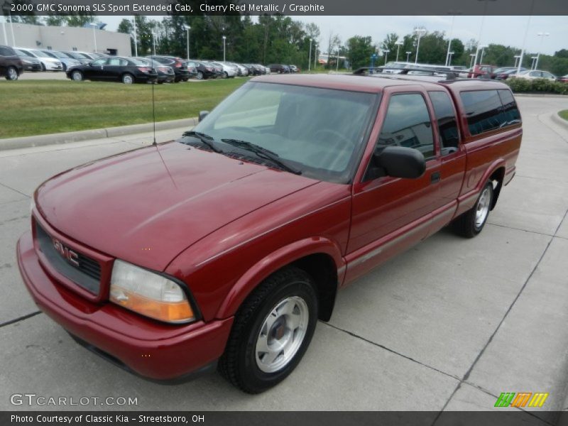 Cherry Red Metallic / Graphite 2000 GMC Sonoma SLS Sport Extended Cab