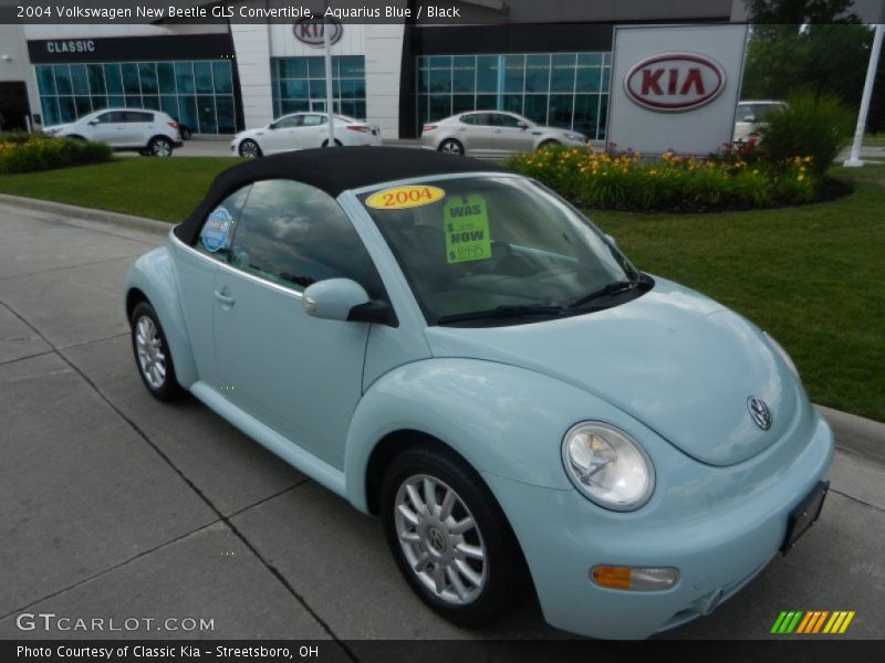 Aquarius Blue / Black 2004 Volkswagen New Beetle GLS Convertible