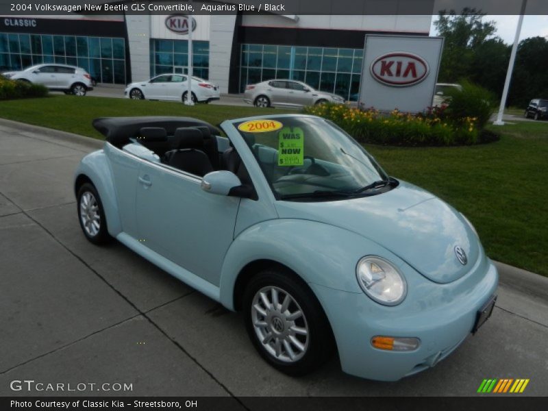 Aquarius Blue / Black 2004 Volkswagen New Beetle GLS Convertible