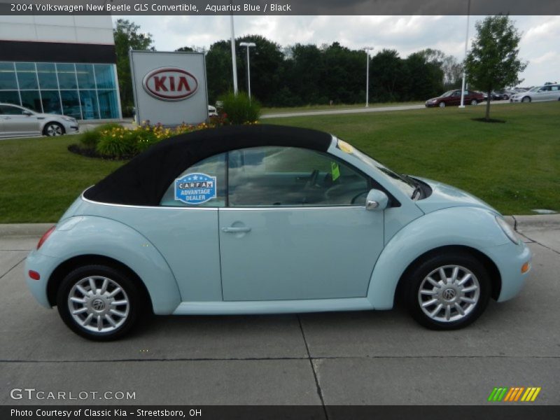 Aquarius Blue / Black 2004 Volkswagen New Beetle GLS Convertible