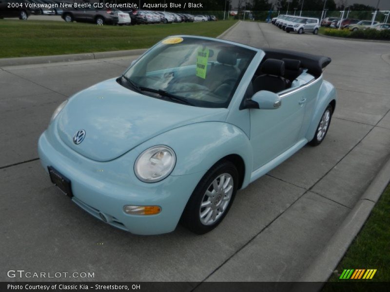 Aquarius Blue / Black 2004 Volkswagen New Beetle GLS Convertible