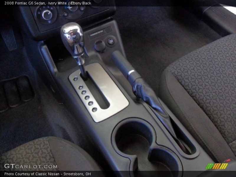 Ivory White / Ebony Black 2008 Pontiac G6 Sedan