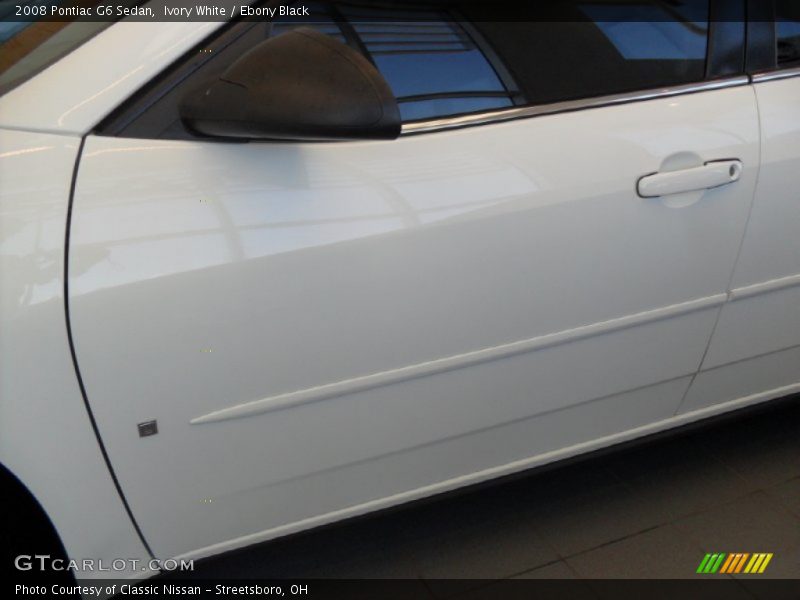Ivory White / Ebony Black 2008 Pontiac G6 Sedan