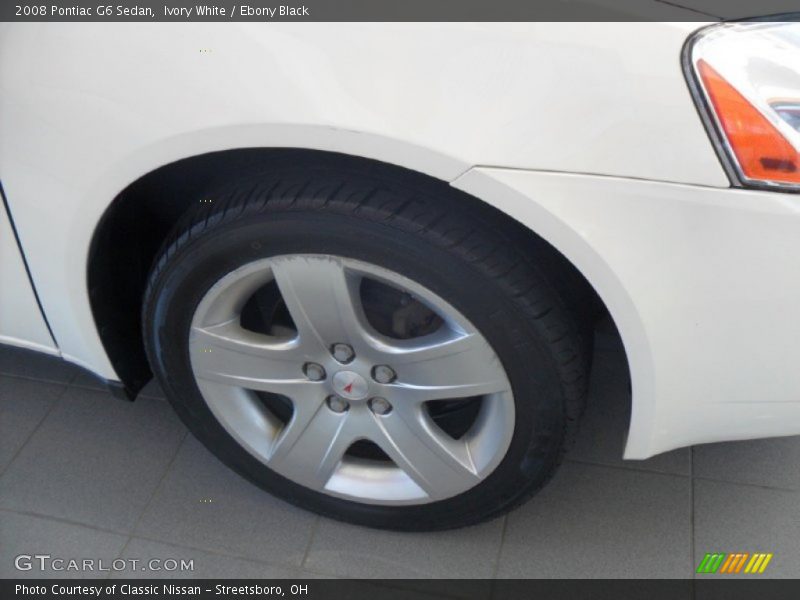 Ivory White / Ebony Black 2008 Pontiac G6 Sedan