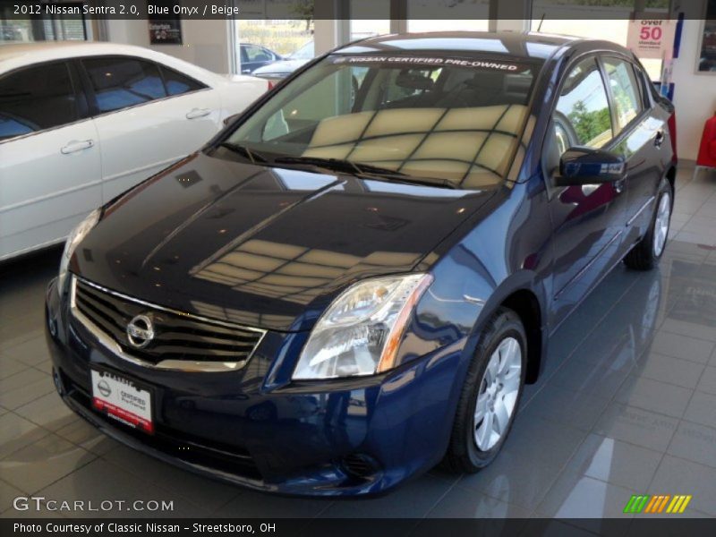 Blue Onyx / Beige 2012 Nissan Sentra 2.0