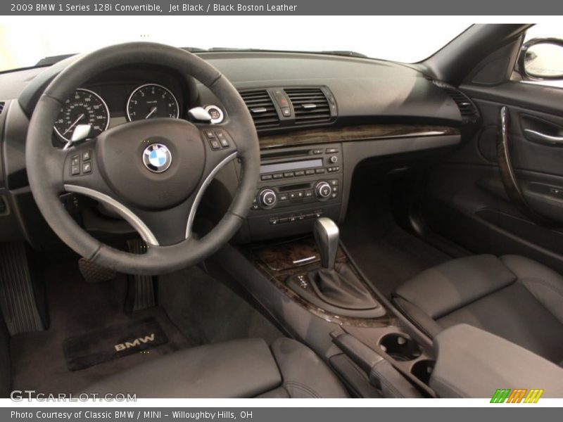 Jet Black / Black Boston Leather 2009 BMW 1 Series 128i Convertible