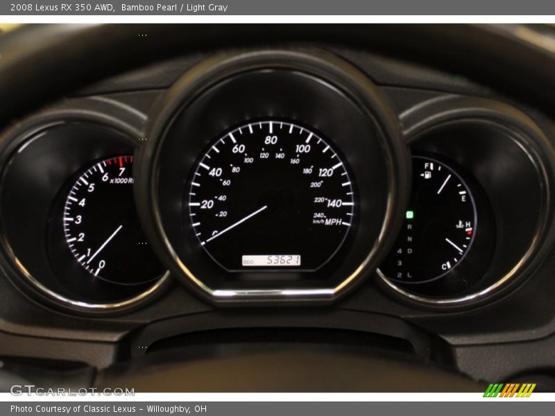 Bamboo Pearl / Light Gray 2008 Lexus RX 350 AWD