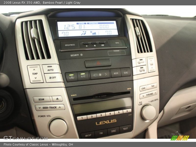 Bamboo Pearl / Light Gray 2008 Lexus RX 350 AWD