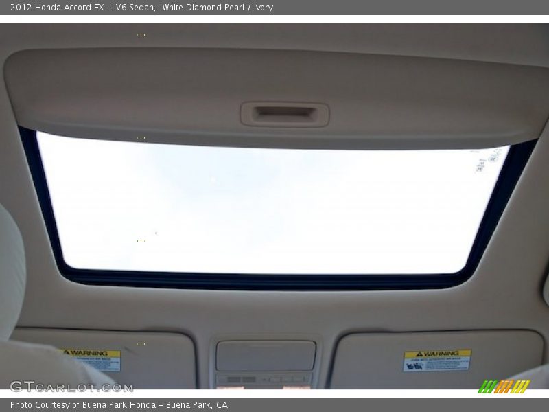 White Diamond Pearl / Ivory 2012 Honda Accord EX-L V6 Sedan