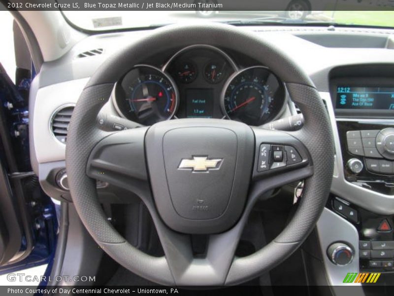 Blue Topaz Metallic / Jet Black/Medium Titanium 2012 Chevrolet Cruze LS