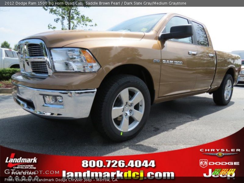 Saddle Brown Pearl / Dark Slate Gray/Medium Graystone 2012 Dodge Ram 1500 Big Horn Quad Cab