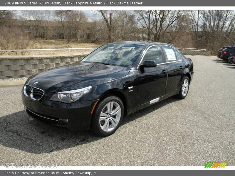 Black Sapphire Metallic / Black Dakota Leather 2009 BMW 5 Series 528xi Sedan