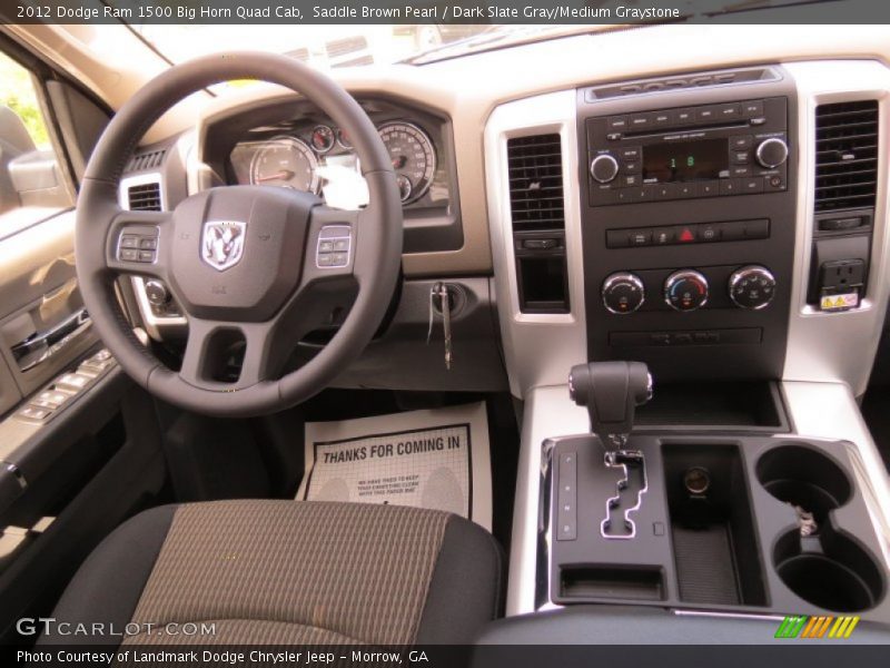 Saddle Brown Pearl / Dark Slate Gray/Medium Graystone 2012 Dodge Ram 1500 Big Horn Quad Cab