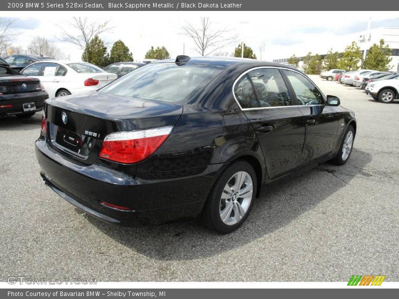 Black Sapphire Metallic / Black Dakota Leather 2009 BMW 5 Series 528xi Sedan