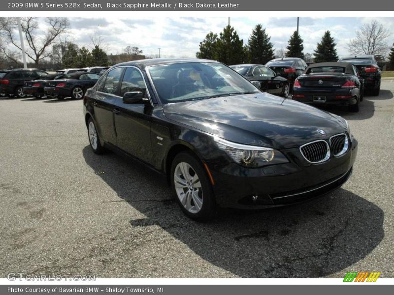 Black Sapphire Metallic / Black Dakota Leather 2009 BMW 5 Series 528xi Sedan