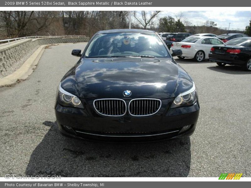 Black Sapphire Metallic / Black Dakota Leather 2009 BMW 5 Series 528xi Sedan