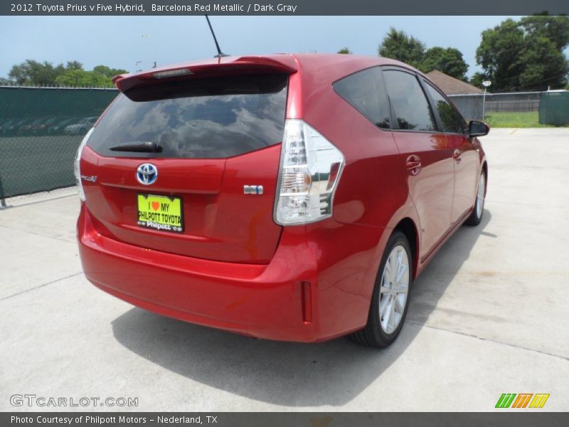 Barcelona Red Metallic / Dark Gray 2012 Toyota Prius v Five Hybrid