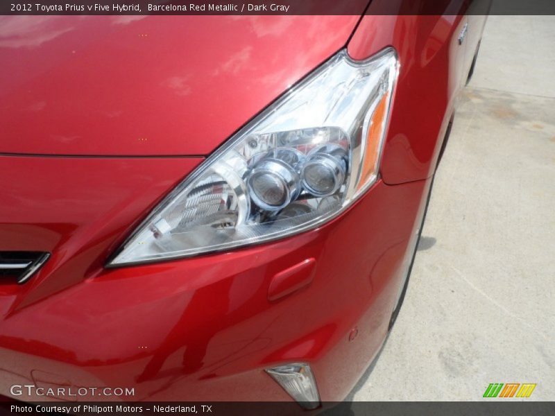 Barcelona Red Metallic / Dark Gray 2012 Toyota Prius v Five Hybrid