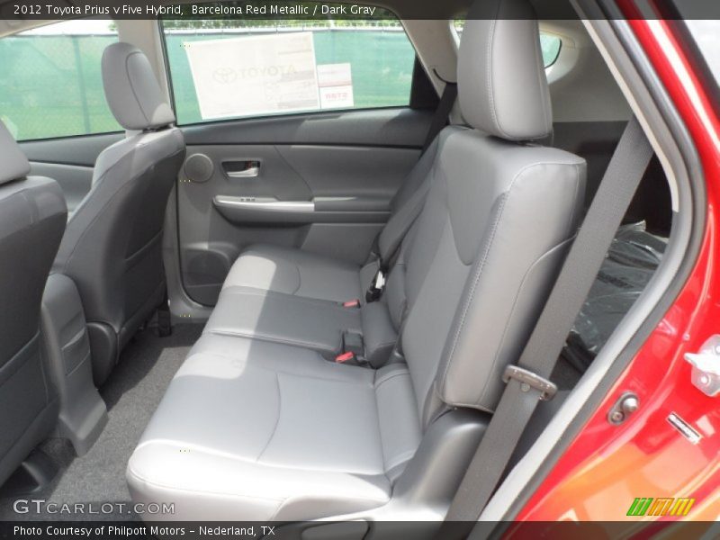  2012 Prius v Five Hybrid Dark Gray Interior