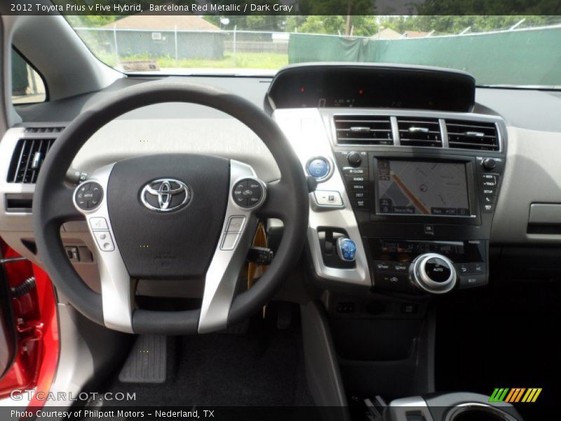 Dashboard of 2012 Prius v Five Hybrid