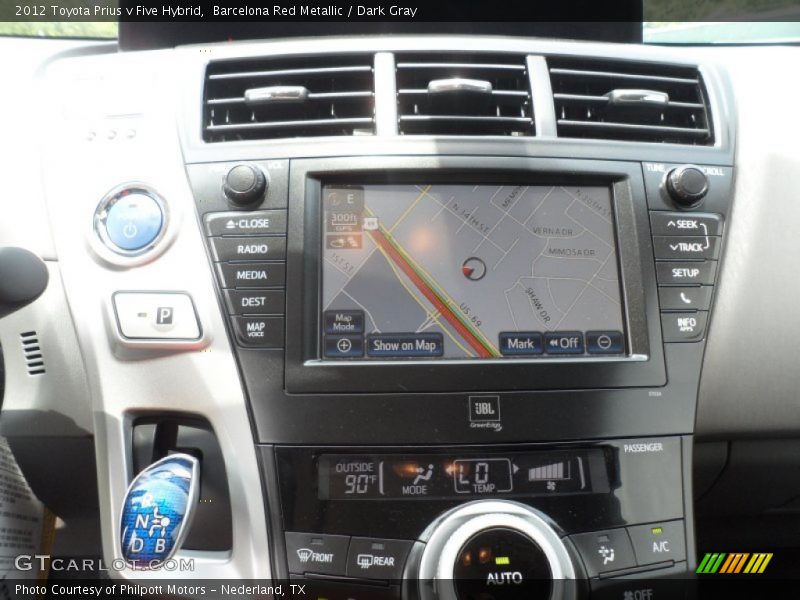 Controls of 2012 Prius v Five Hybrid