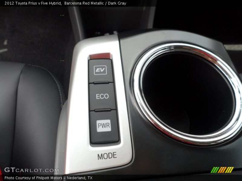 Barcelona Red Metallic / Dark Gray 2012 Toyota Prius v Five Hybrid