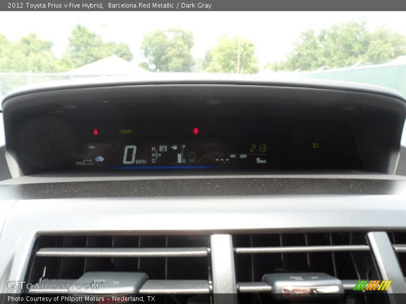 Barcelona Red Metallic / Dark Gray 2012 Toyota Prius v Five Hybrid