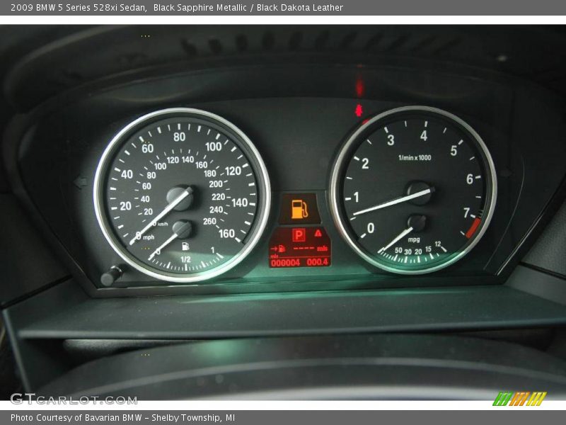 Black Sapphire Metallic / Black Dakota Leather 2009 BMW 5 Series 528xi Sedan