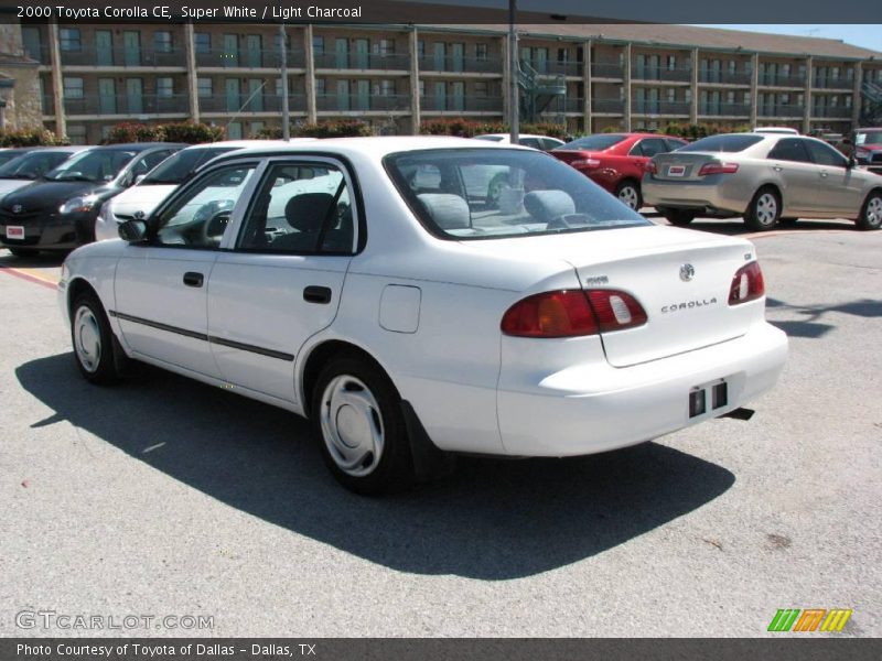 Super White / Light Charcoal 2000 Toyota Corolla CE