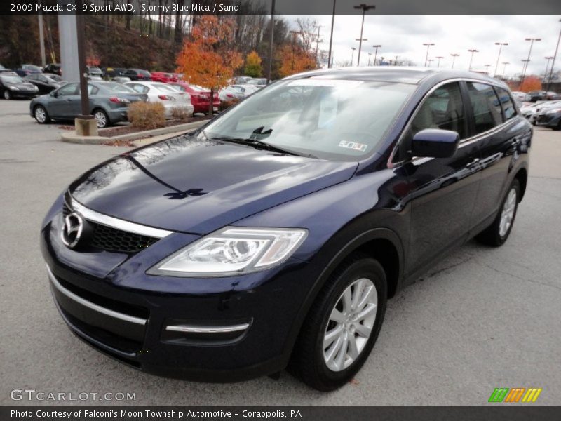 Stormy Blue Mica / Sand 2009 Mazda CX-9 Sport AWD