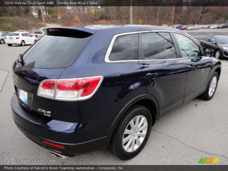 Stormy Blue Mica / Sand 2009 Mazda CX-9 Sport AWD