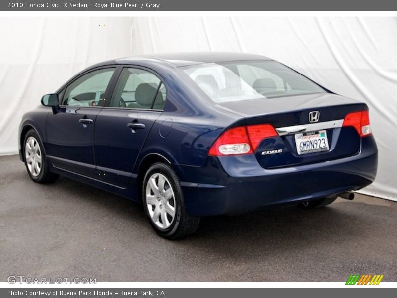 Royal Blue Pearl / Gray 2010 Honda Civic LX Sedan