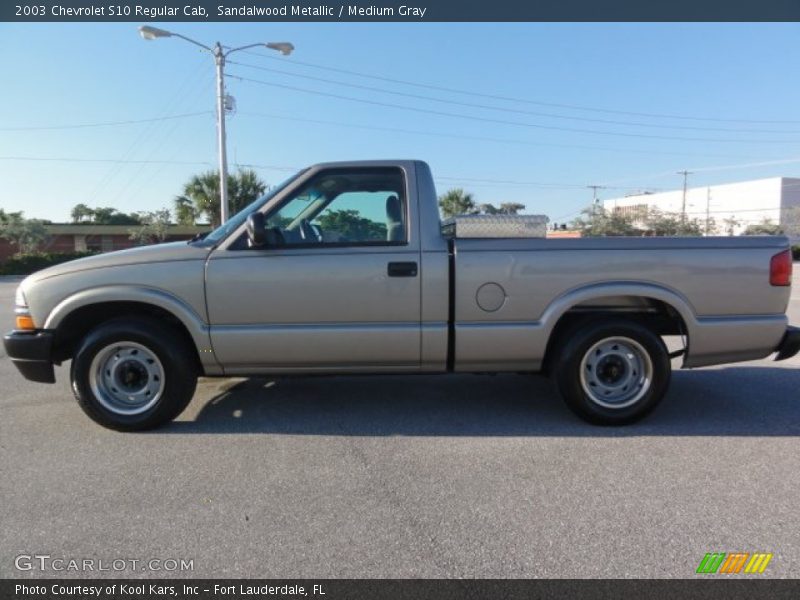 Sandalwood Metallic / Medium Gray 2003 Chevrolet S10 Regular Cab