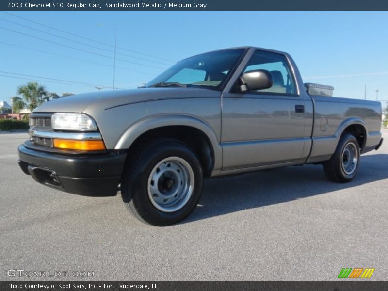 Sandalwood Metallic / Medium Gray 2003 Chevrolet S10 Regular Cab