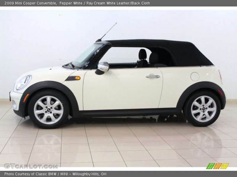  2009 Cooper Convertible Pepper White