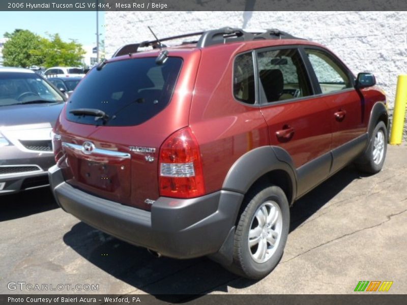 Mesa Red / Beige 2006 Hyundai Tucson GLS V6 4x4