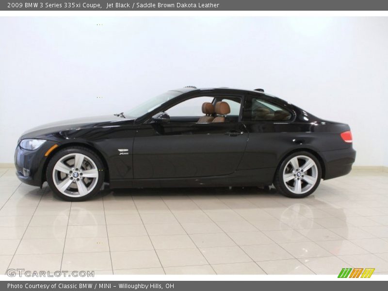 Jet Black / Saddle Brown Dakota Leather 2009 BMW 3 Series 335xi Coupe