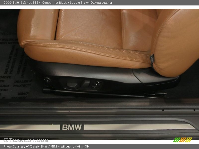Jet Black / Saddle Brown Dakota Leather 2009 BMW 3 Series 335xi Coupe