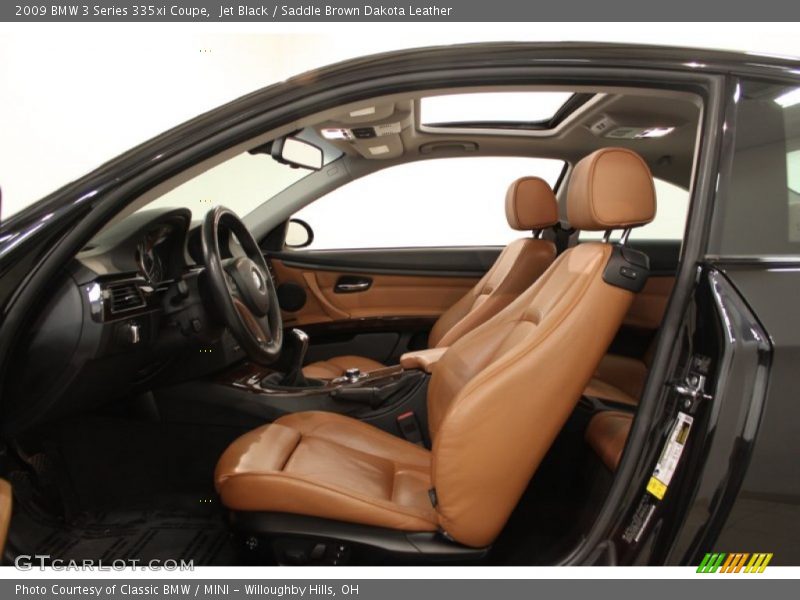Jet Black / Saddle Brown Dakota Leather 2009 BMW 3 Series 335xi Coupe