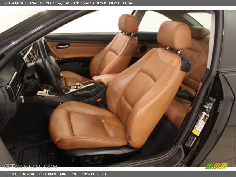 Jet Black / Saddle Brown Dakota Leather 2009 BMW 3 Series 335xi Coupe