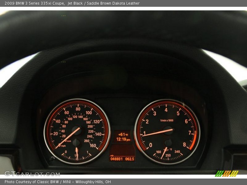 Jet Black / Saddle Brown Dakota Leather 2009 BMW 3 Series 335xi Coupe