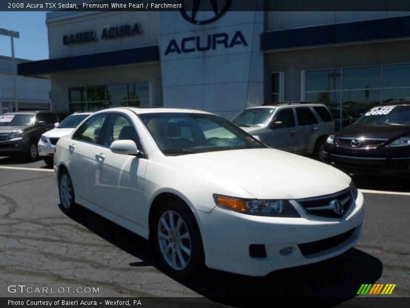 Premium White Pearl / Parchment 2008 Acura TSX Sedan
