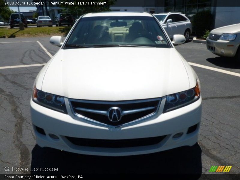 Premium White Pearl / Parchment 2008 Acura TSX Sedan