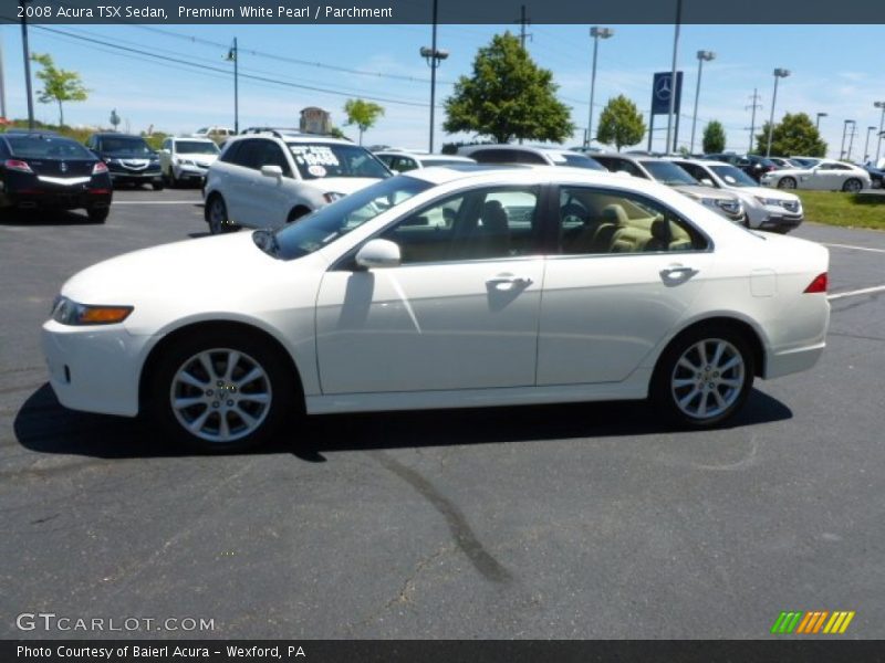 Premium White Pearl / Parchment 2008 Acura TSX Sedan