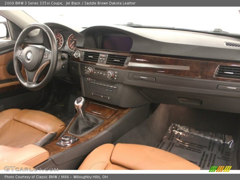 Jet Black / Saddle Brown Dakota Leather 2009 BMW 3 Series 335xi Coupe