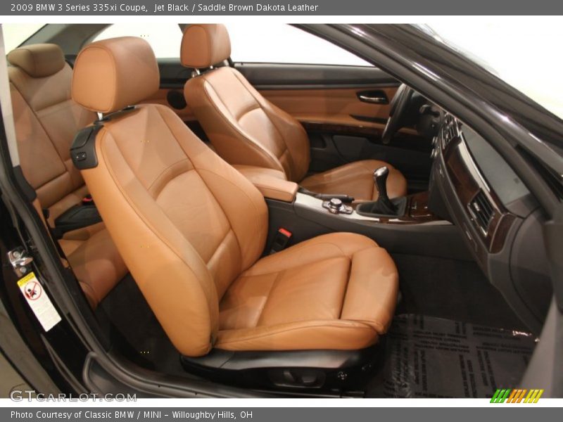 Jet Black / Saddle Brown Dakota Leather 2009 BMW 3 Series 335xi Coupe